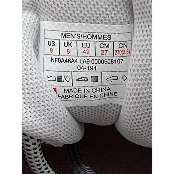 The North Face Mens Single Right Shoe Size 9 Gray/White Athletic Trail Running S - Picture 8 of 8